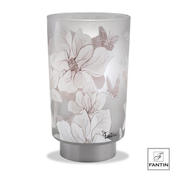 Fantin Argenti LAMPADA VETRO FIORI E FARFALLE CM. Ø12 H20.5