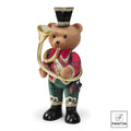 ORSETTO CON TROMBA IN PIEDI SCOZZESE CM. 19X16XH45 Fantin