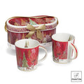 SET 2 MUG ANIMALI DEL BOSCO IN PORCELLANA CM. Ø8,7XH9,5