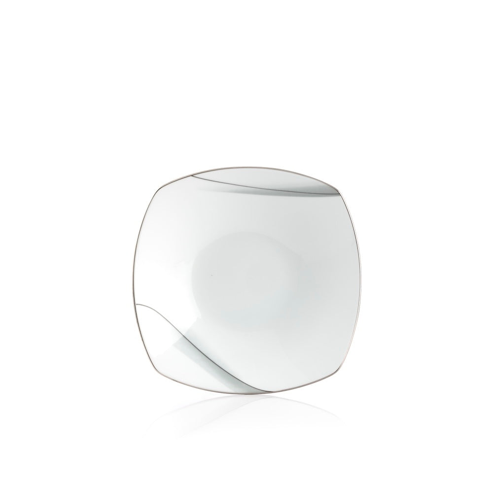 Piatto Fondo cm 21 Square-O Nebula Platino weissestal
