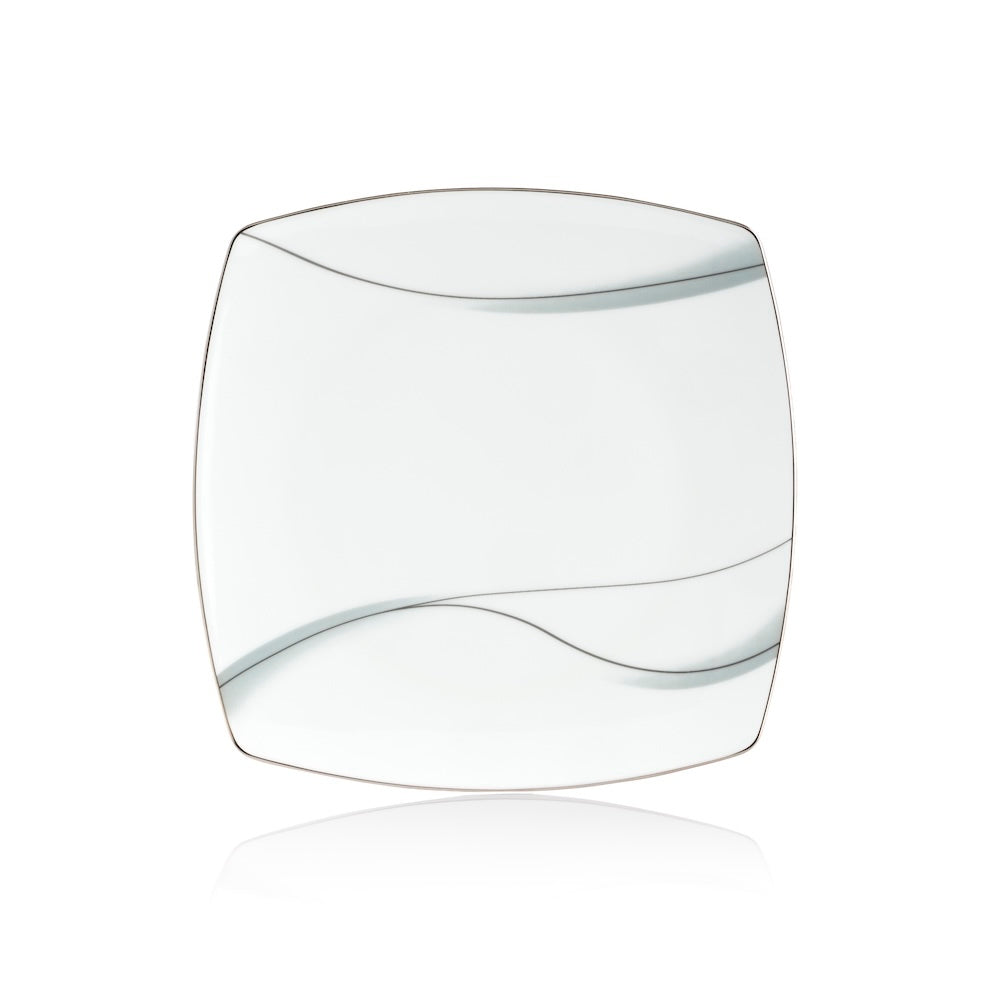 Piatto piano cm 27 Square-O Nebula Platino weissestal