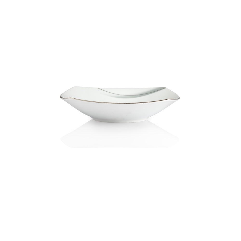 Piatto Fondo cm 21 Square-O Nebula Platino weissestal