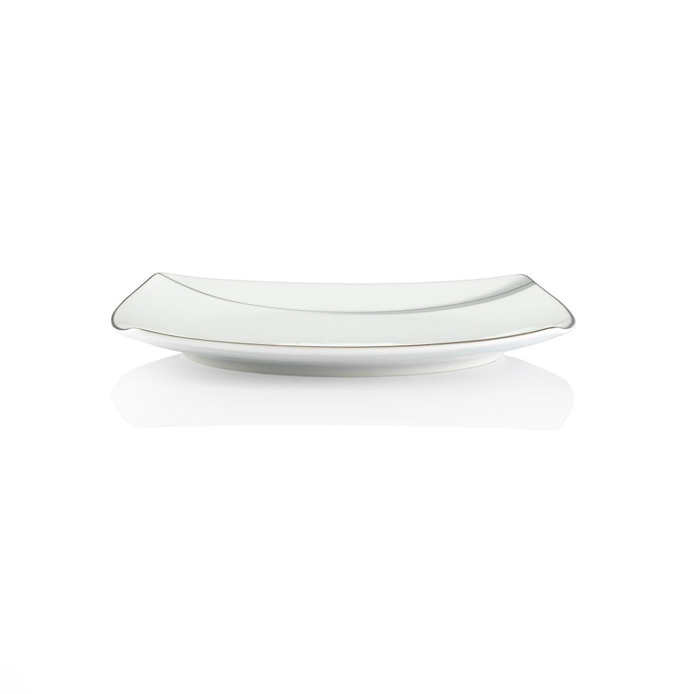 Piatto piano cm 27 Square-O Nebula Platino weissestal