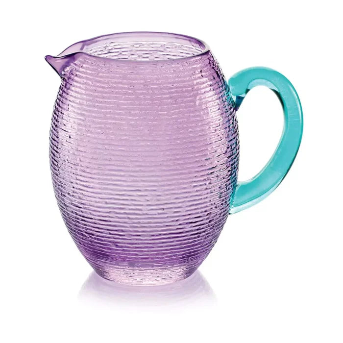 Multicolor caraffa ametista con manico turchese Ivv