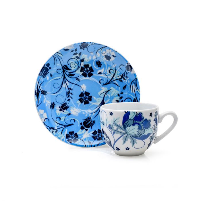 KYOTO SET 6 TAZZE CAFFE' CON PIATTO EVVIVA