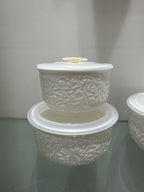 Fantin Argenti set 3 contenitori Rose in porcellana