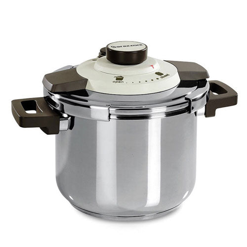 PENTOLA A PRESSIONE A GANASCIA Barazzoni FACILE DUAL SYSTEM 2.0 6 lt