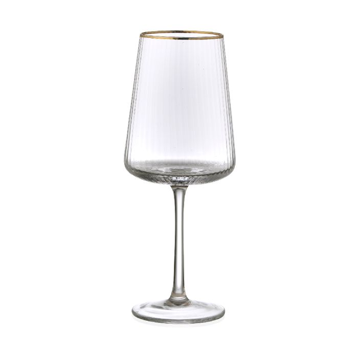 Set 6 calici vino 500 ml filo oro