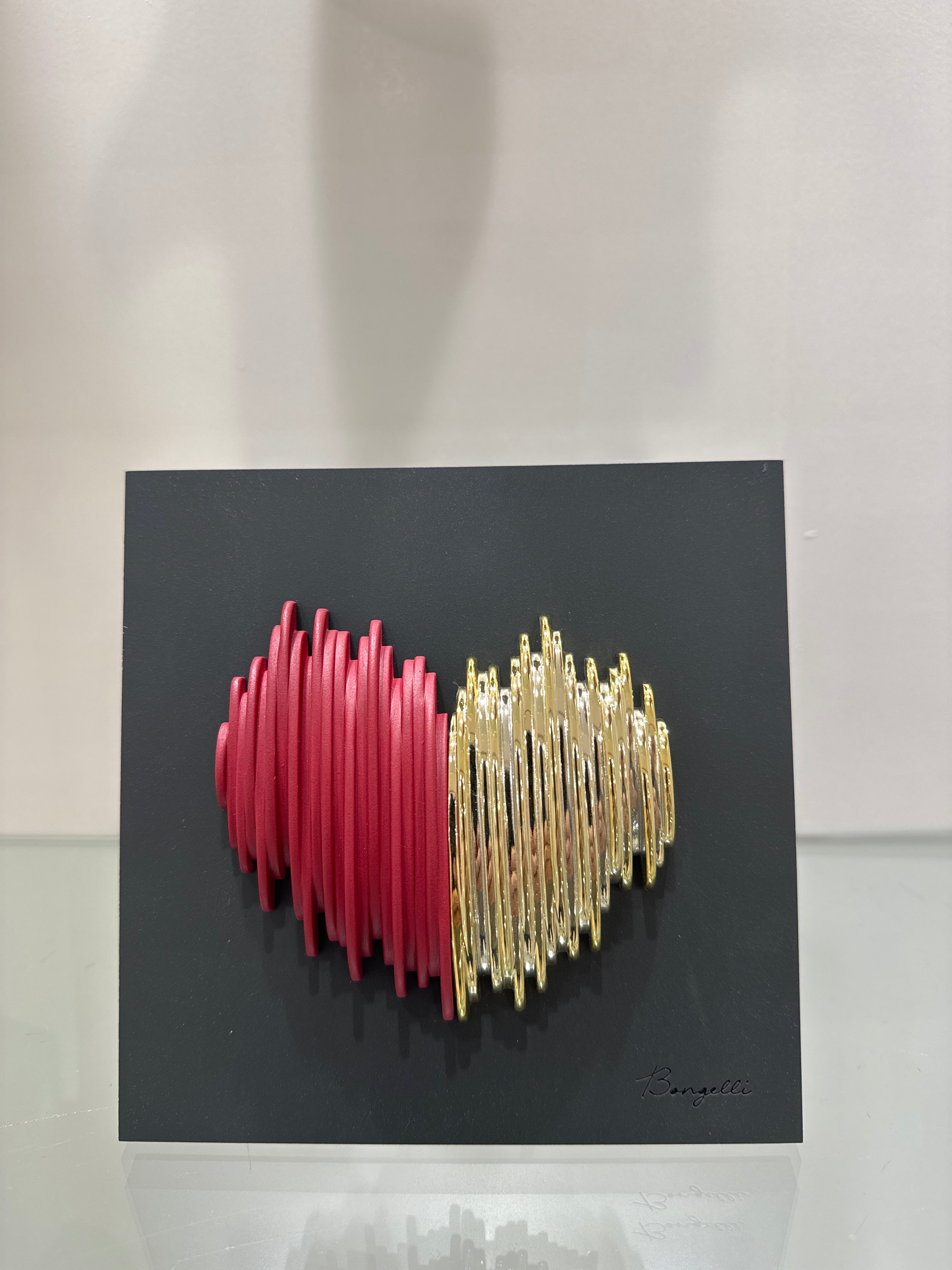 Bongelli Preziosi Quadretto cuore  nero oro  15x15