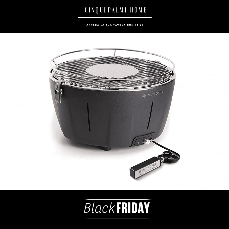 INSTAGRILL BARBECUE ISTANTANEO ARANCIO COMPLETO DI CARBONE E BIOETANOLO