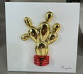 Bongelli Preziosi Quadretto 16x16 cactus bianco oro