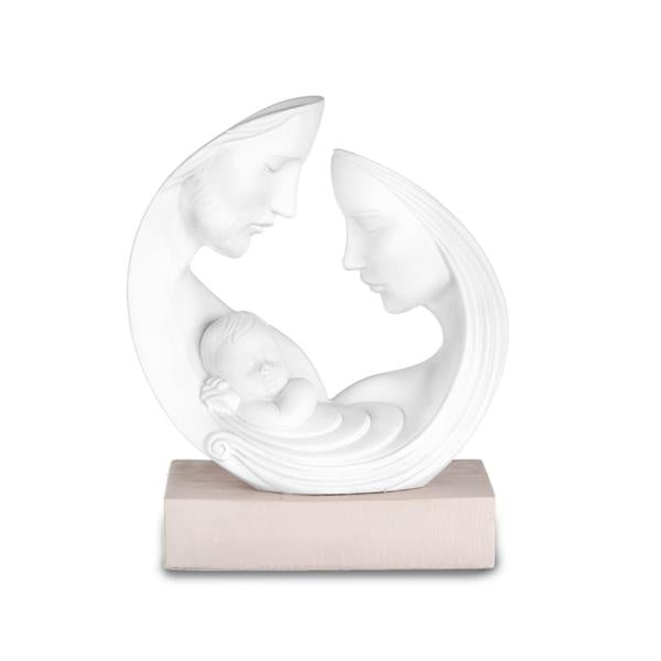 SACRA FAMIGLIA BIANCA BASE TORTORA CM.13 xh 16.5 Fantin Argenti