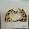 Bongelli Preziosi Quadretto 16x16 mani cuore bianco oro