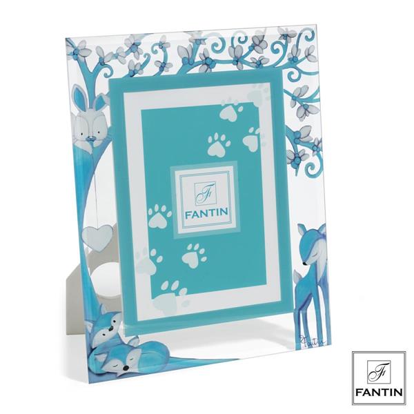 Fantin Argenti P.FOTO  13X18 VOLPI E CERBIATTI AZZURRO R.BIANCO