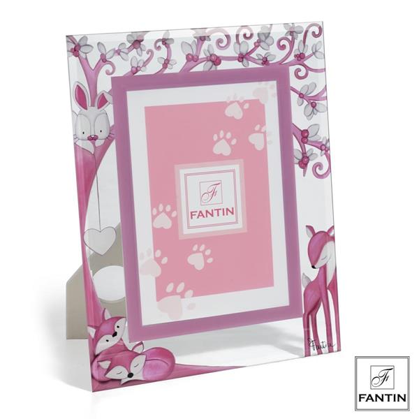 Fantin Argenti P.FOTO  13X18 VOLPI E CERBIATTI Rosa R.BIANCO