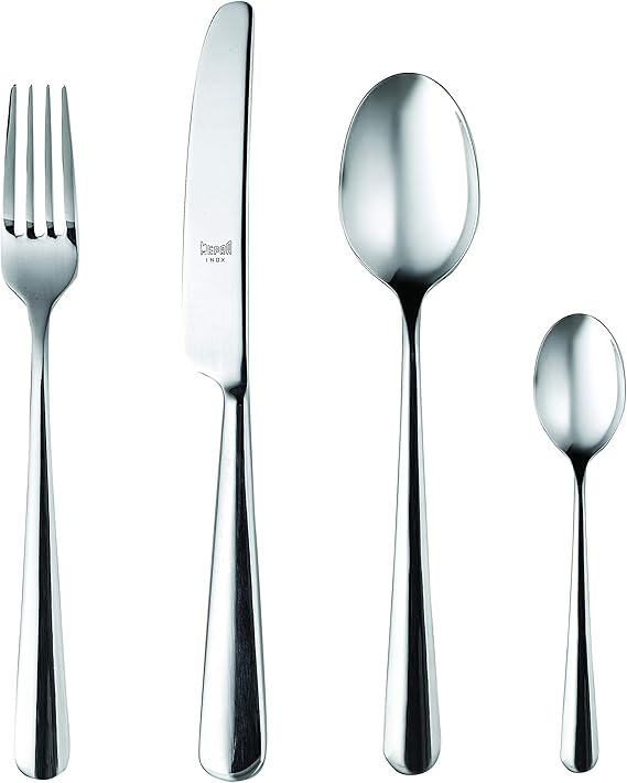 Servizio posate 24 pezzi per 6 persone in acciaio inox mod. Stoccolma Mepra