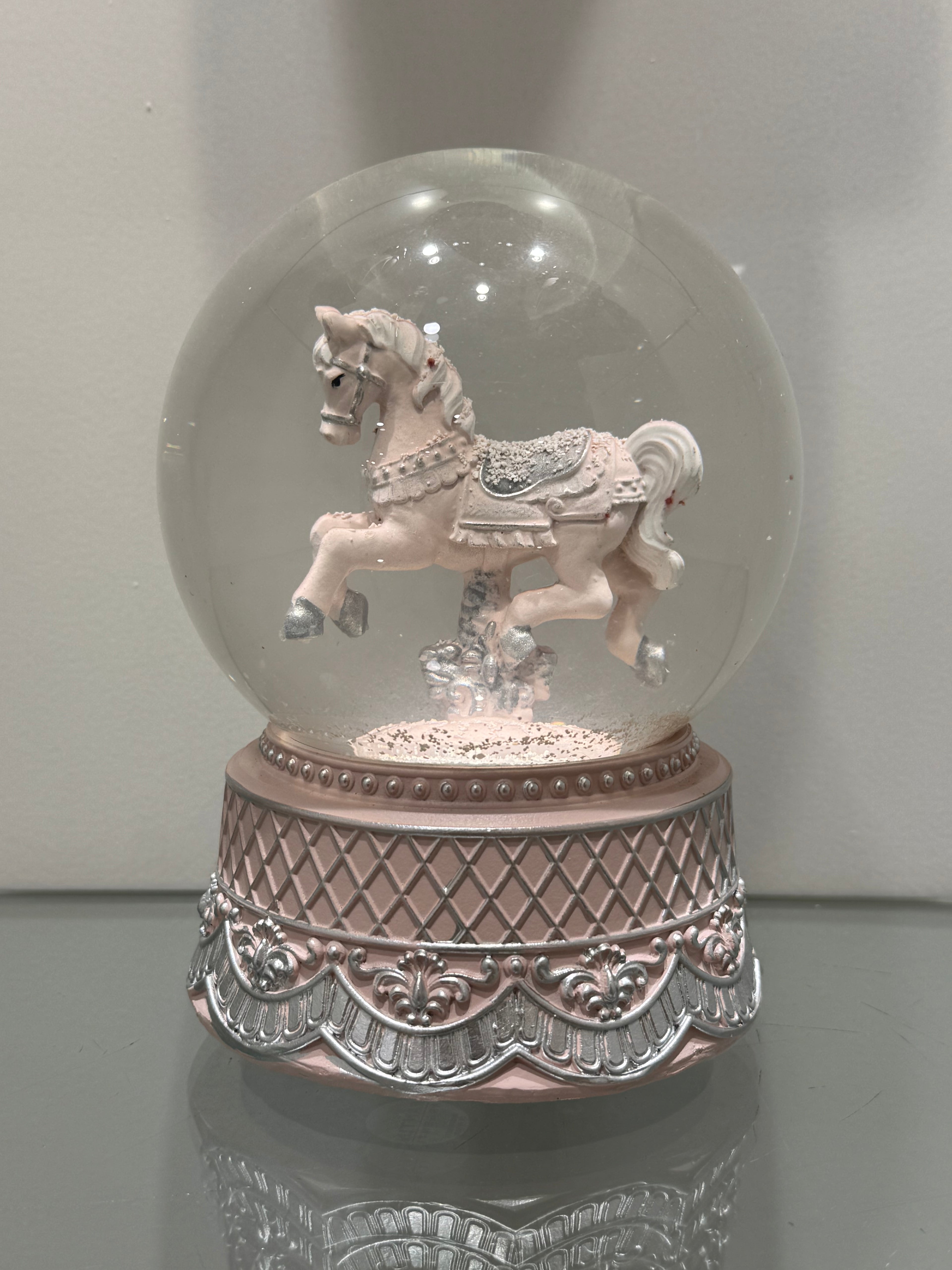 Fantin Argenti Boule de neige Carillon cavallo Rosa art. 701R
