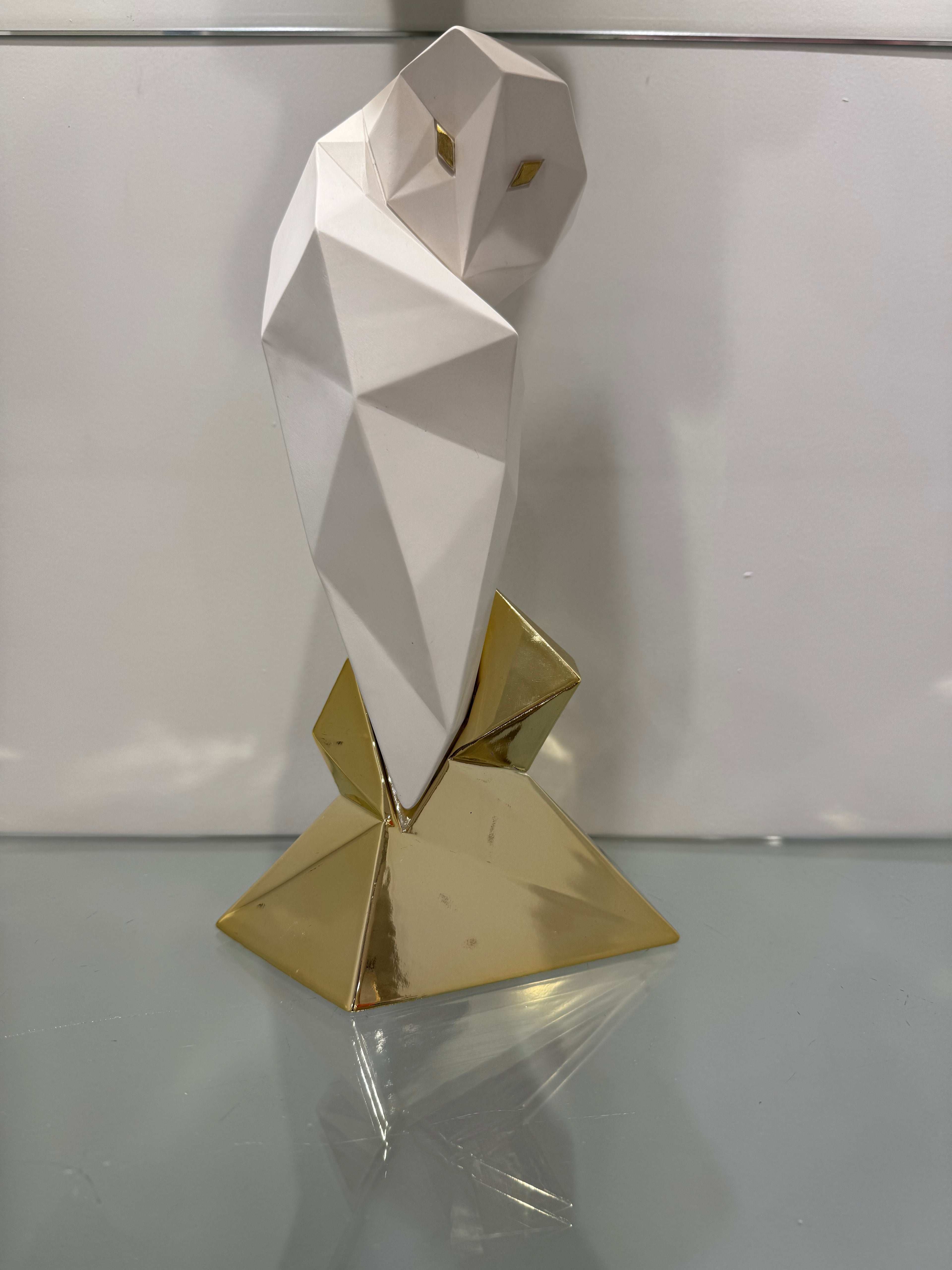 Bongelli Preziosi gufo Stilizzato h 29 bianco oro