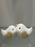 Bongelli Preziosi coppia Uccellini bianco oro 13x6