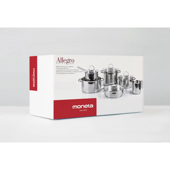 BATTERIA 10 PZ MONETA ALLEGRO INOX