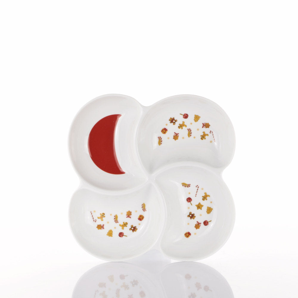 Antipastiera 4 scomparti Sweet Natale