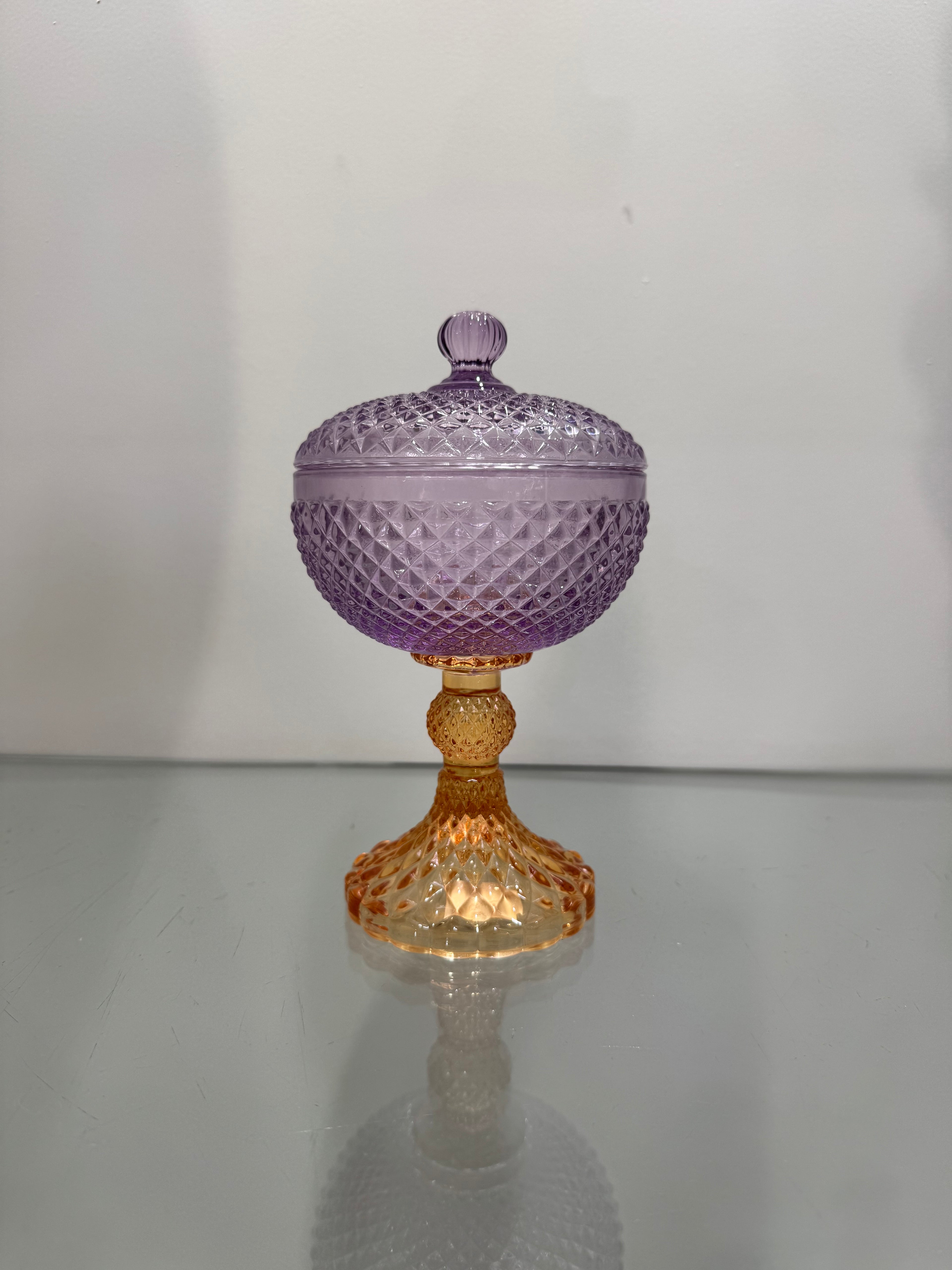 Fantin Argenti Scatola  Viola con piede Arancio