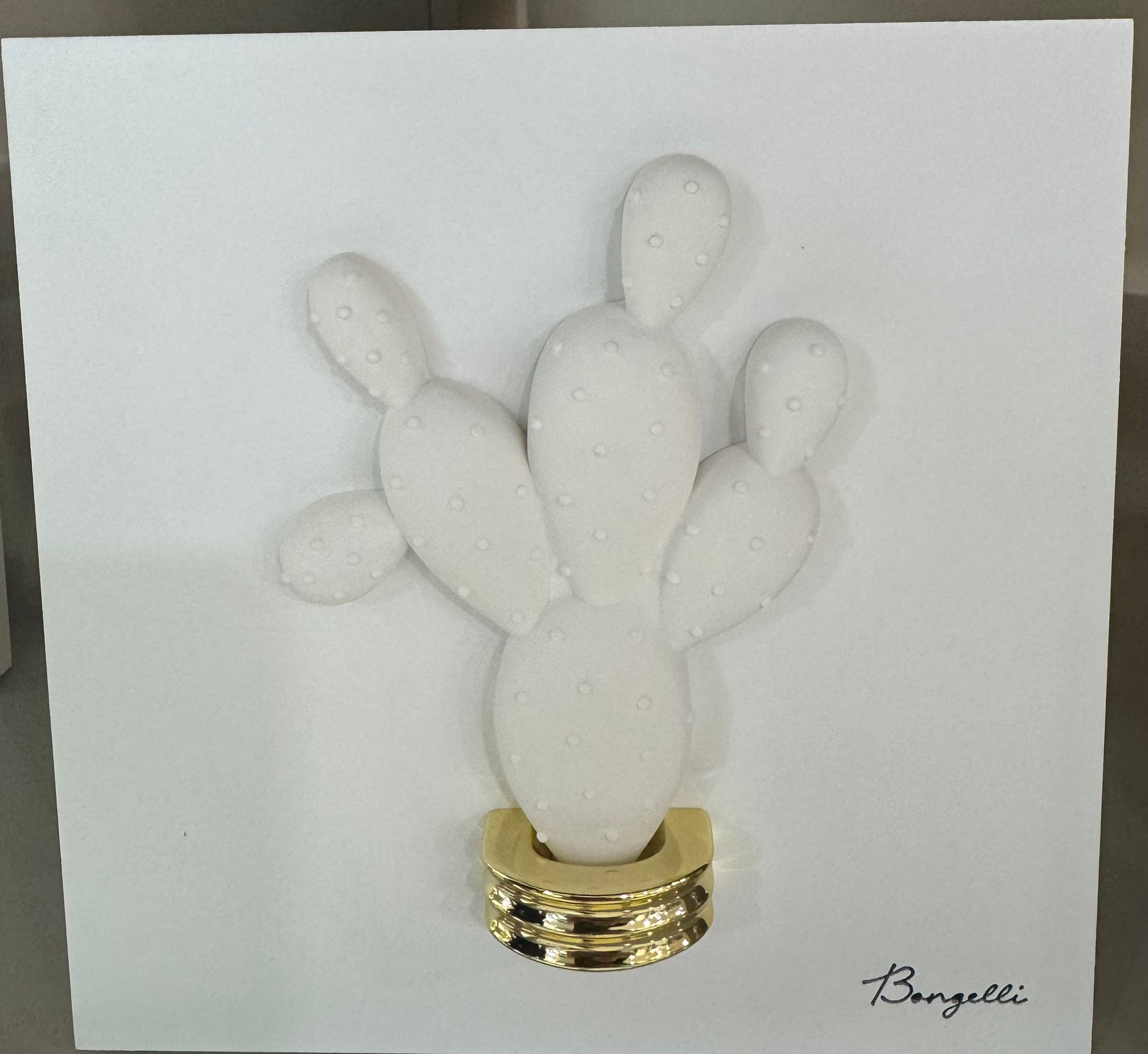 Bongelli Preziosi Quadretto 16x16 cactus bianco