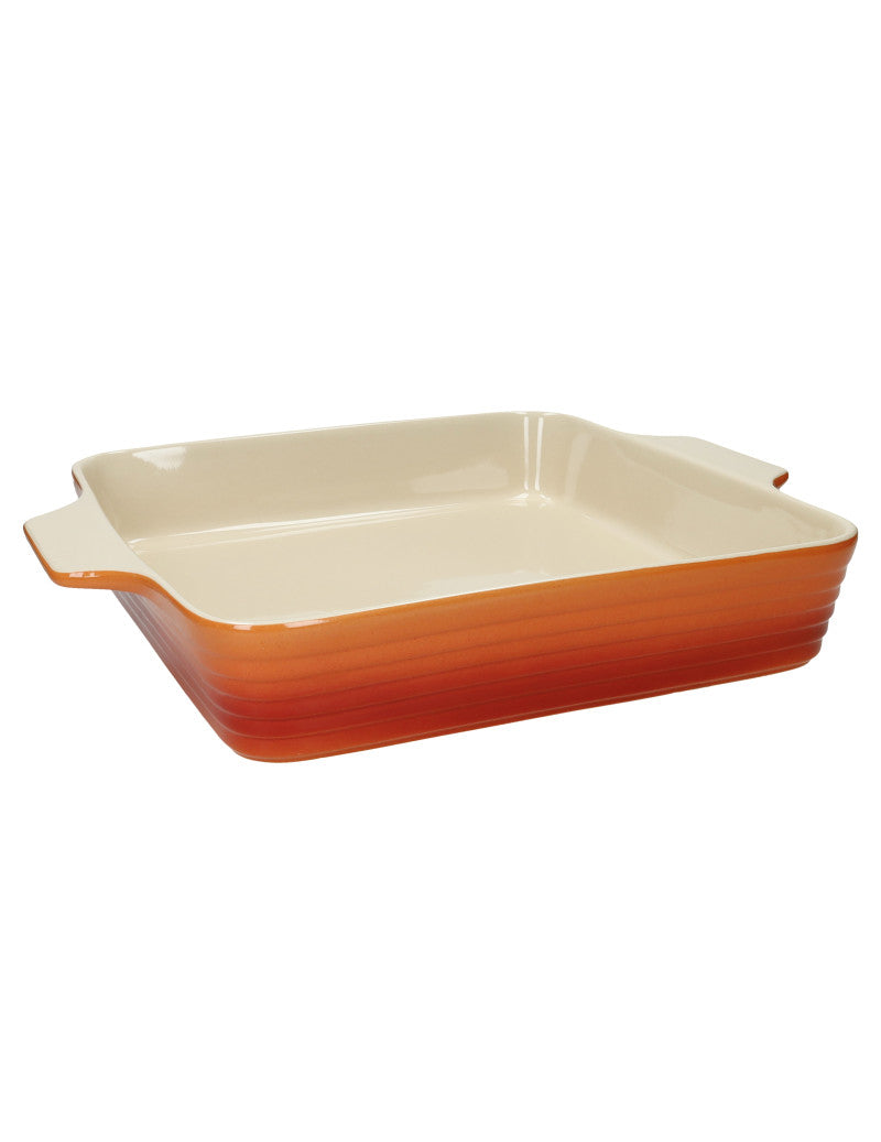 PIROFILA CERAMICA ARANCIO CON MANICI BRANDANI cm. 44x26x8h