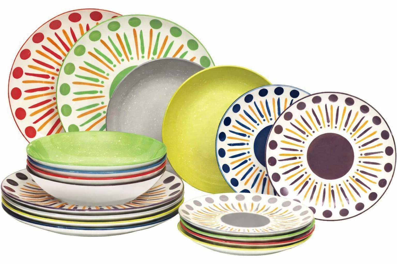 Servizio tavola Mandala Casa Collection in porcellana 18 pezzi