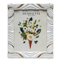 Henriette CORNICE Onda Bianco/oro cm. 18x24