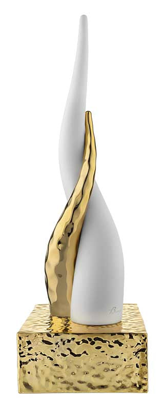 Bongelli preziosi Corno portafortuna Intrecciato base elegante h 28