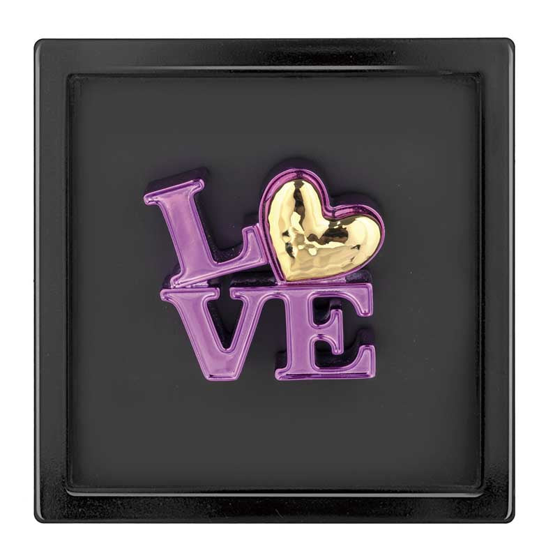 Bongelli preziosi Quadretto in legno e scultura in marmorino scritta LOVE cm 16 x 16