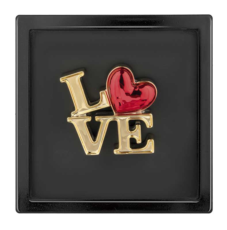 Bongelli preziosi Quadretto in legno e scultura in marmorino scritta LOVE cm 16 x 16