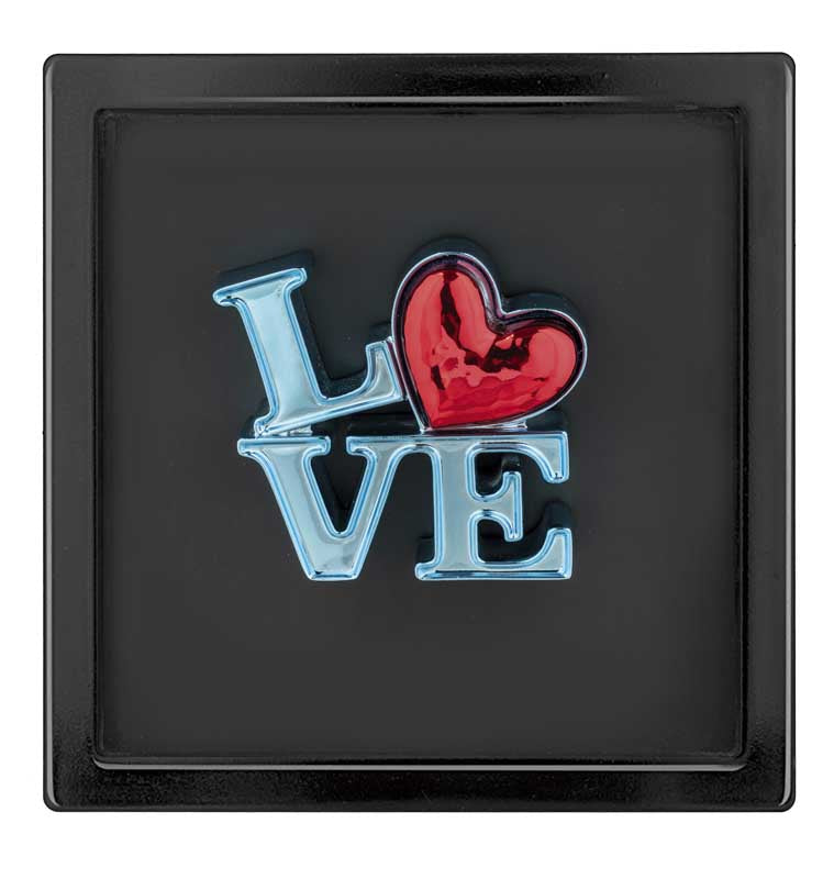 Bongelli preziosi Quadretto in legno e scultura in marmorino scritta LOVE cm 16 x 16