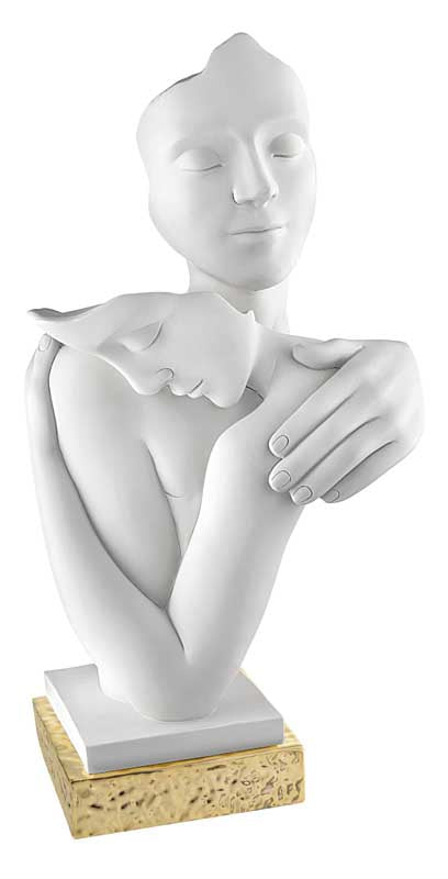Bongelli preziosi piccola Scultura in marmorino moderna Abbraccio h 19