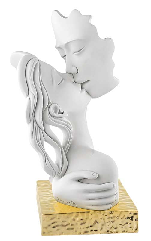 Bongelli preziosi piccola Scultura in marmorino moderna Bacio h 20
