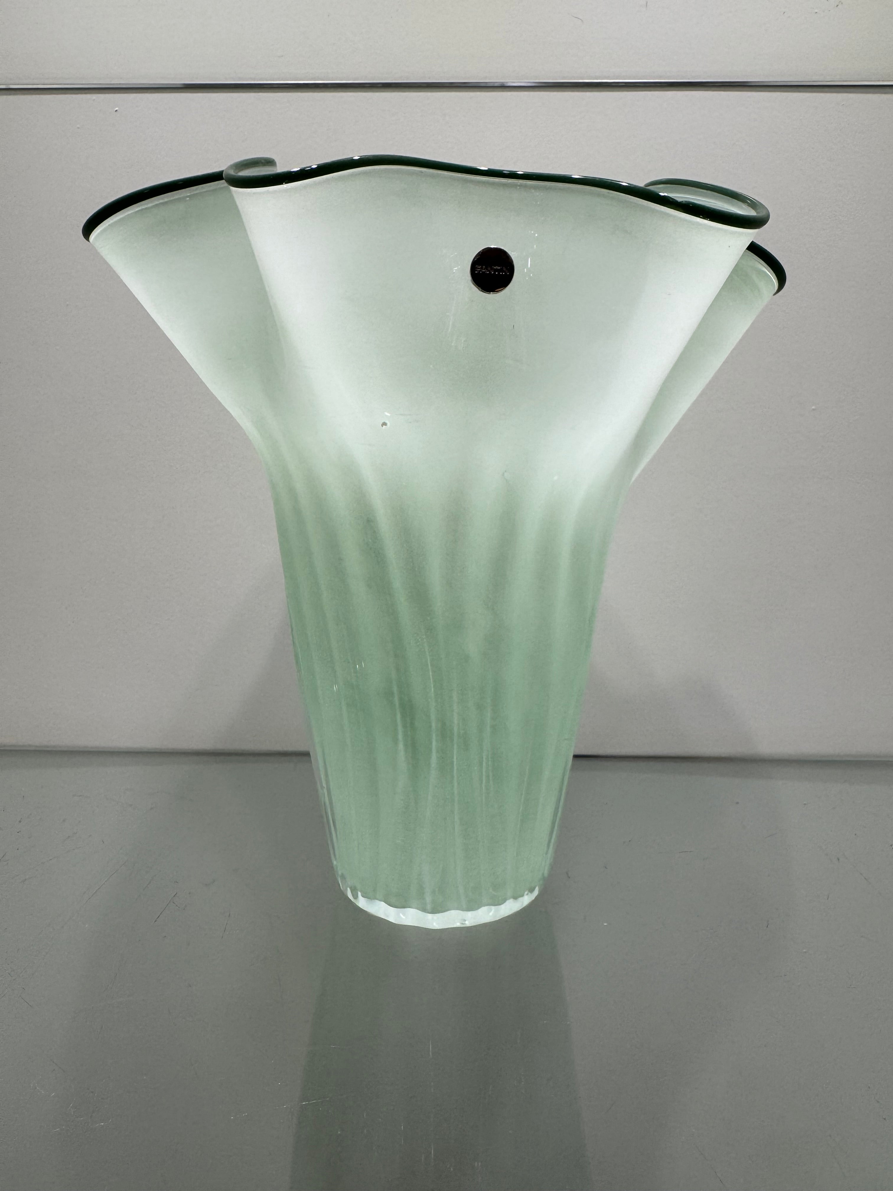 Fantin Argenti Vaso Fazzoletto Verde