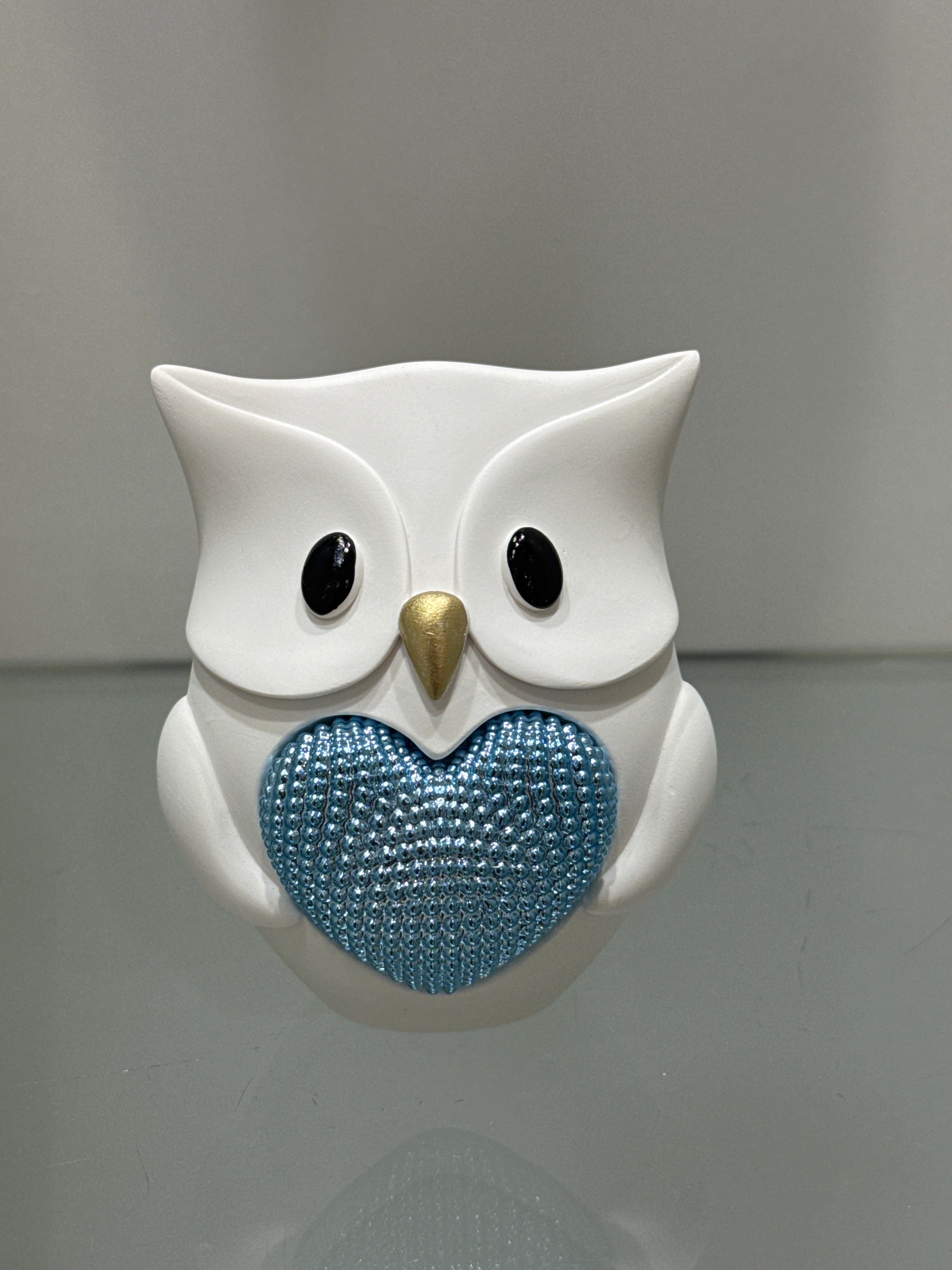 Bongelli Preziosi Gufetto h 9 Bianco celeste