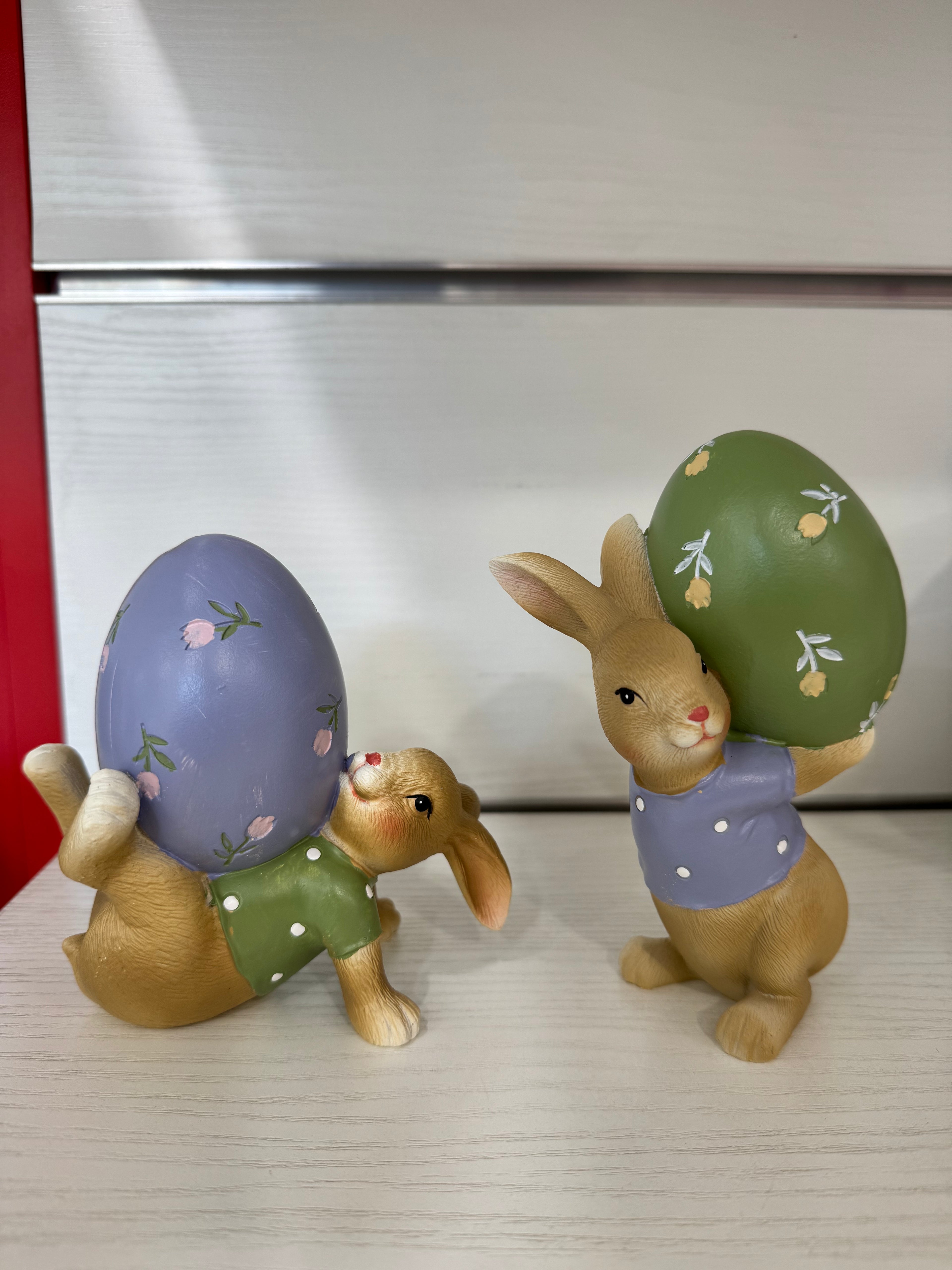 Fantin Argenti set 2 conigli con uovo