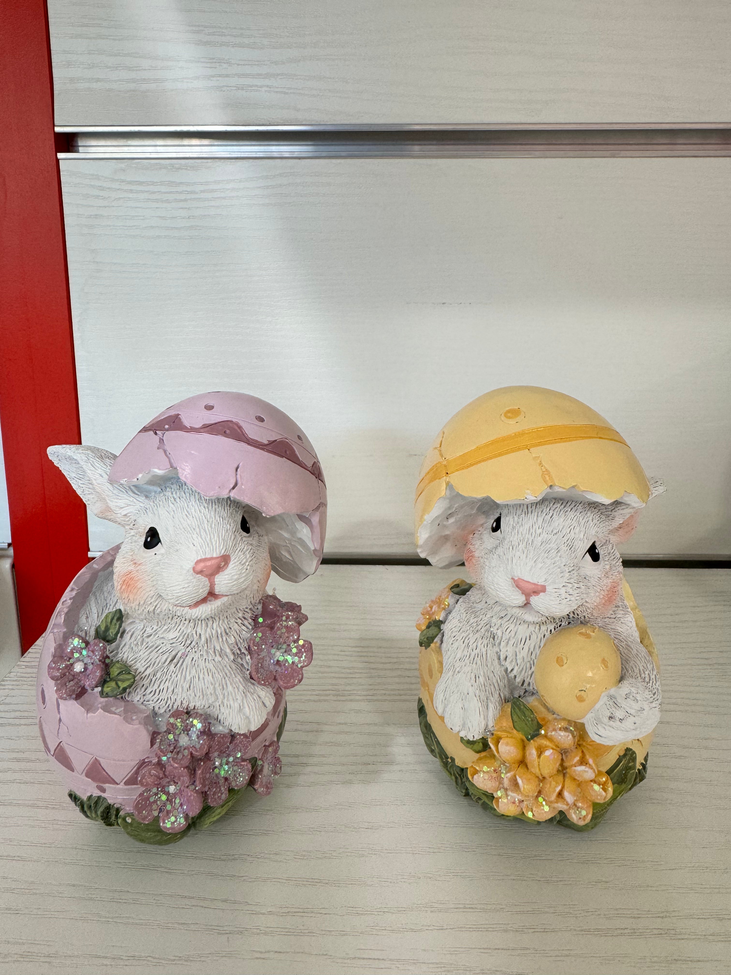 Fantin Argenti set 2 conigli dentro l'uovo