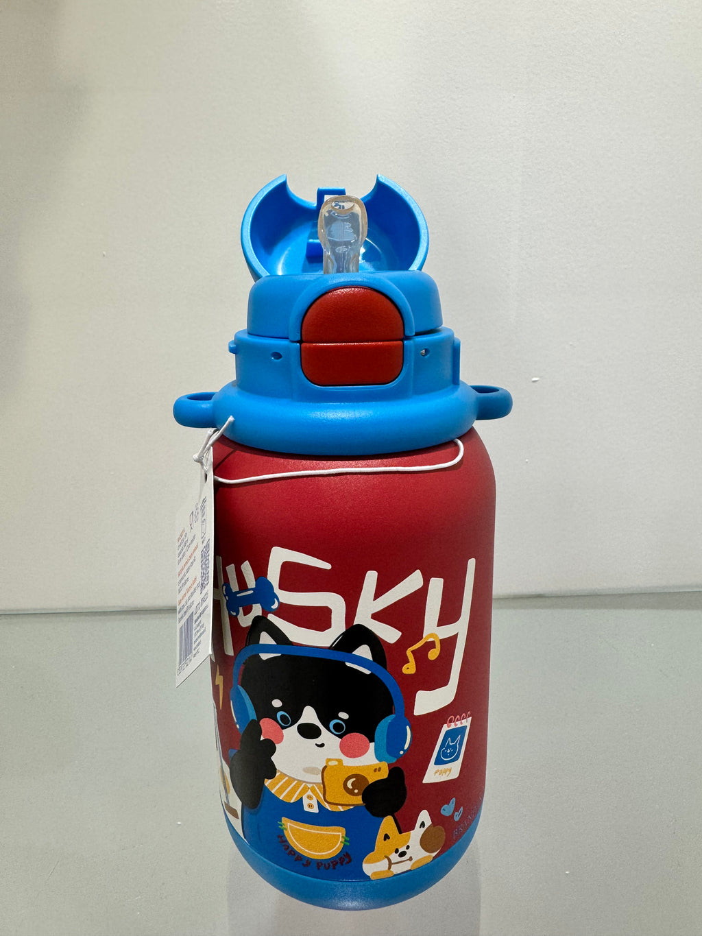 Brandani bottiglia termica Baby Animals con cannuccia silicone