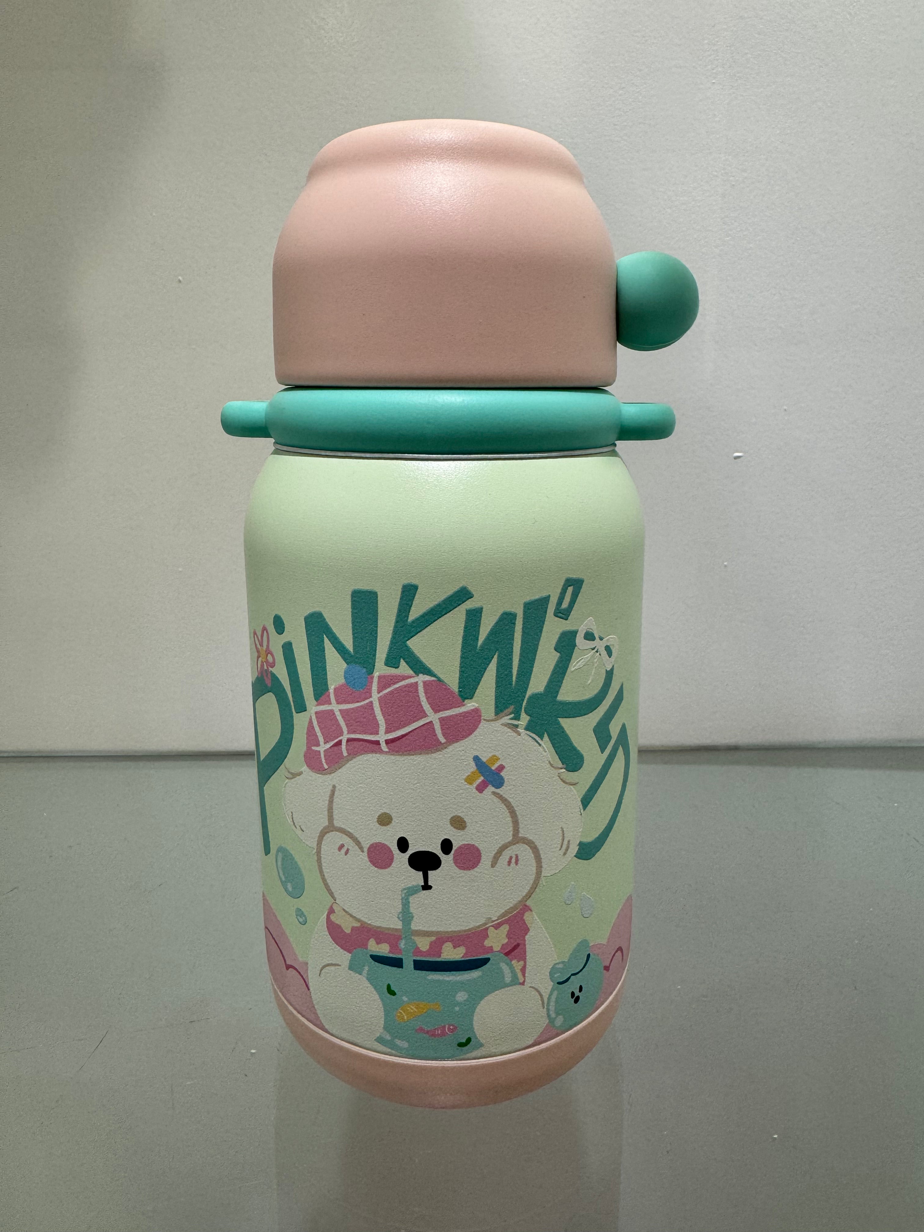 Brandani bottiglia termica Baby Animals con cannuccia silicone