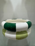 Fantin Argenti Svuota tasche Ceramica Verde Stripe