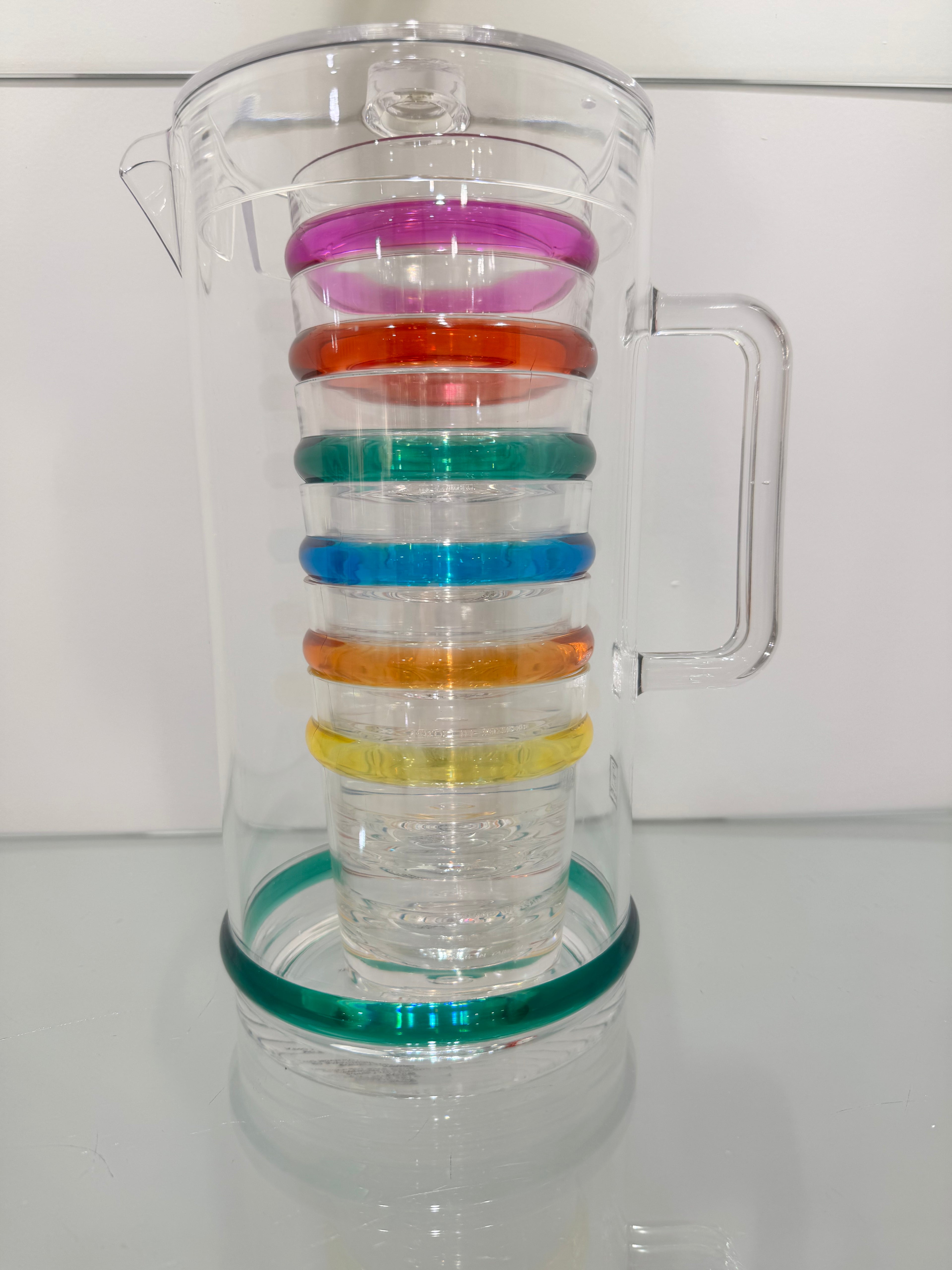 Fantin Argenti set Caraffa con 6 bicchieri in metacrilato