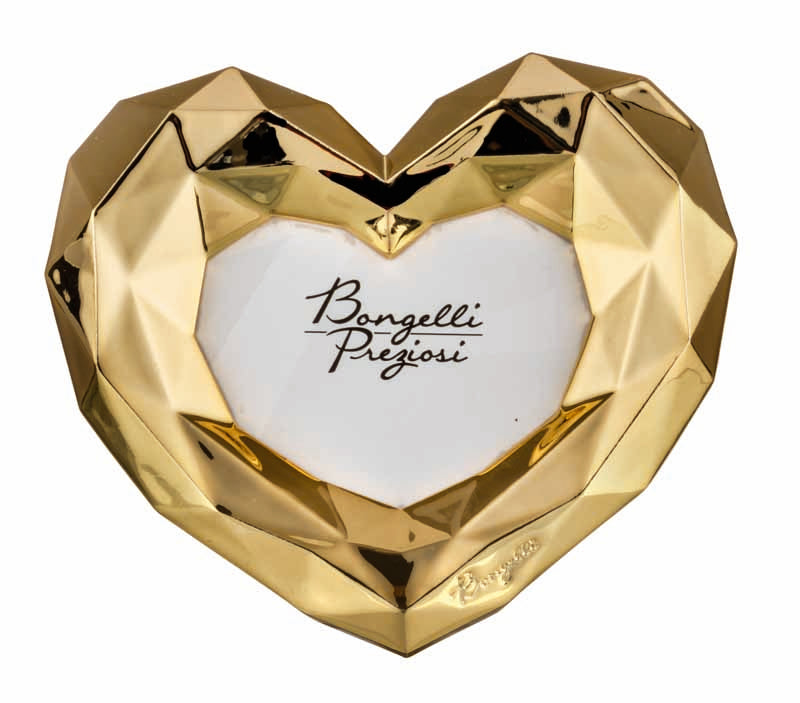 Bongelli preziosi portafoto in marmorino Collezione Cuori design cm 9 x 6 int.
