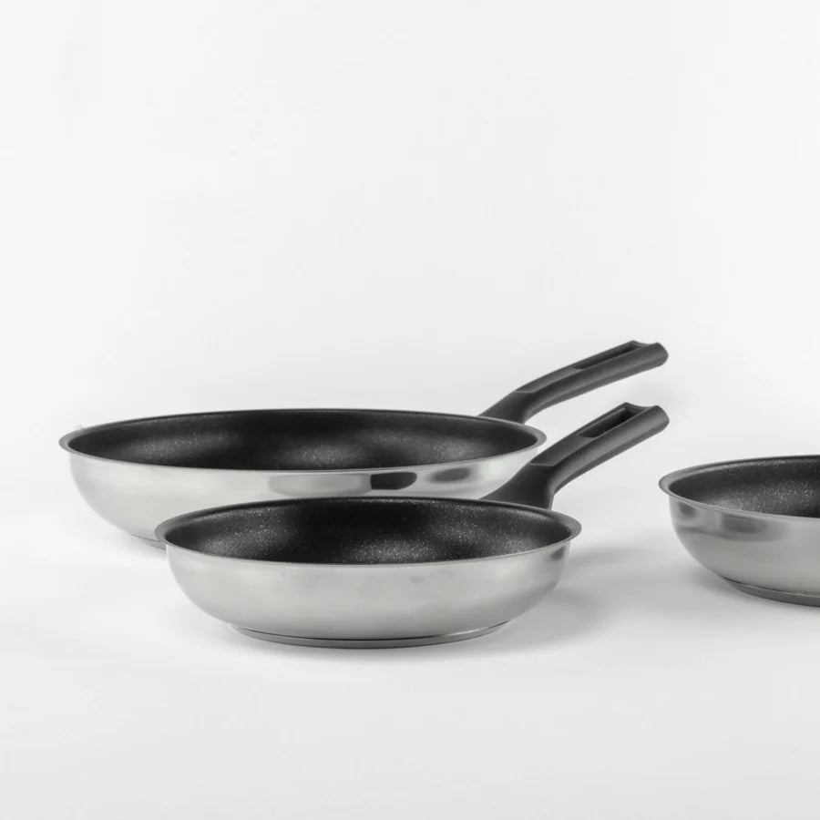 Padella moderna inox 18/10 interno Black Diamond Weissestal