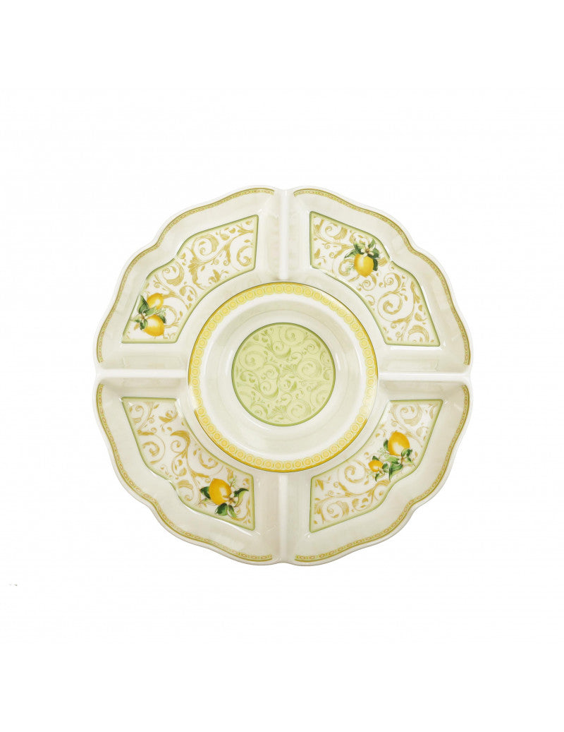 ANTIPASTIERA LIMONI PORCELLANA BRANDANI cm. 27