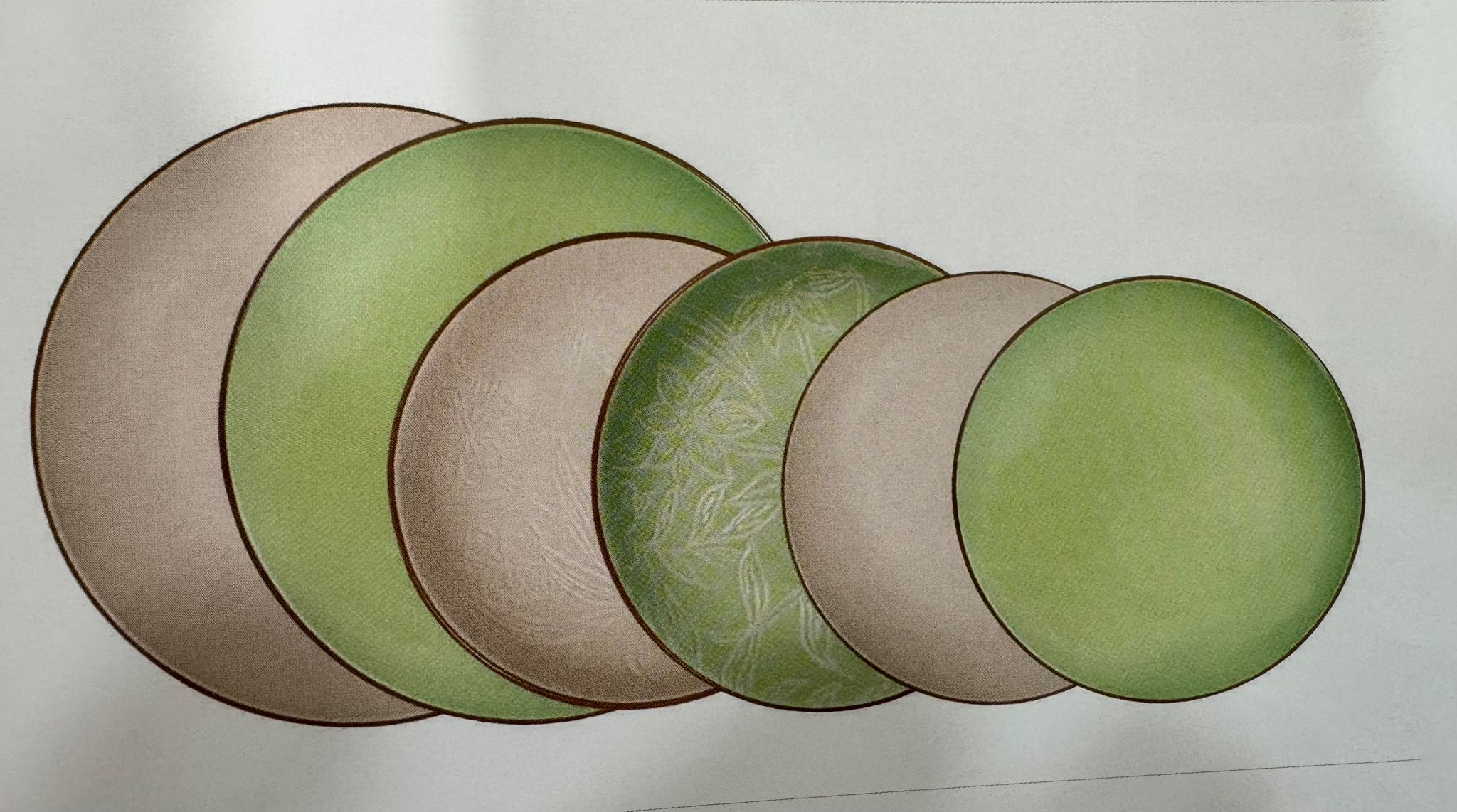 Servizio di Piatti da Tavola in Stoneware Baltic Green dimo casa collection