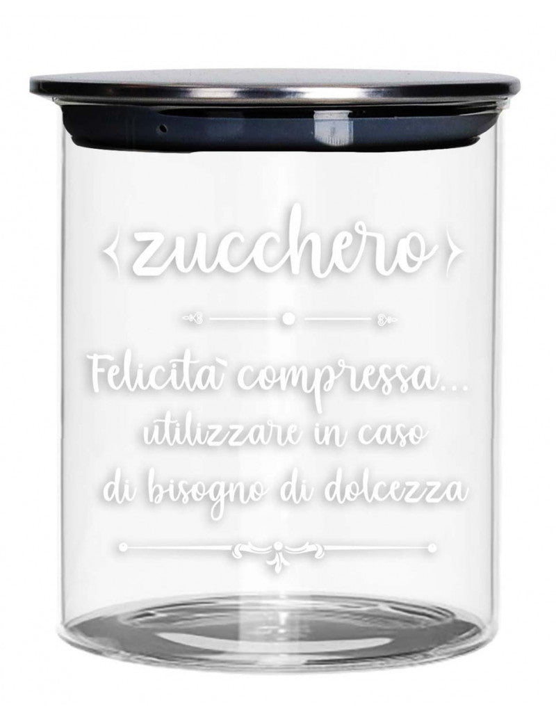 BARATTOLO ZUCCHERO VETRO CON TAPPO METAL BRANDANI 500gr