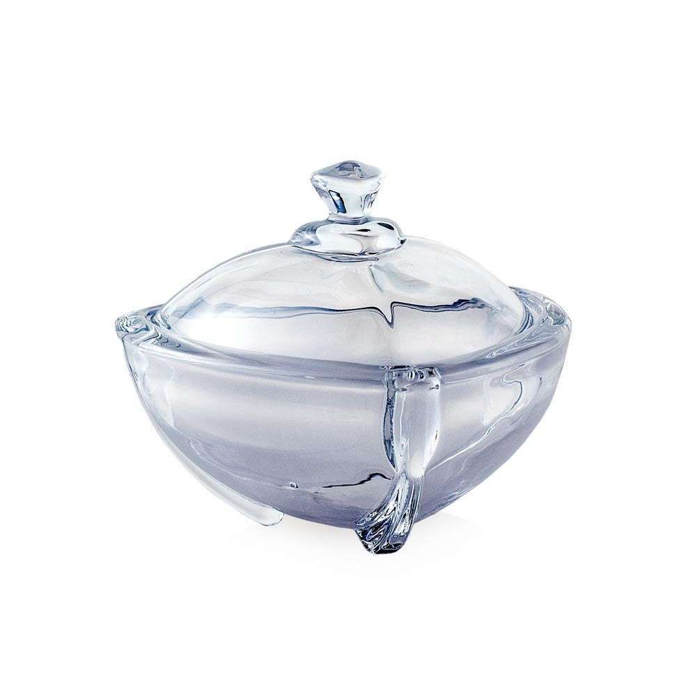 Porta bonbon in cristallo blu Cielo EMO 12x12x11